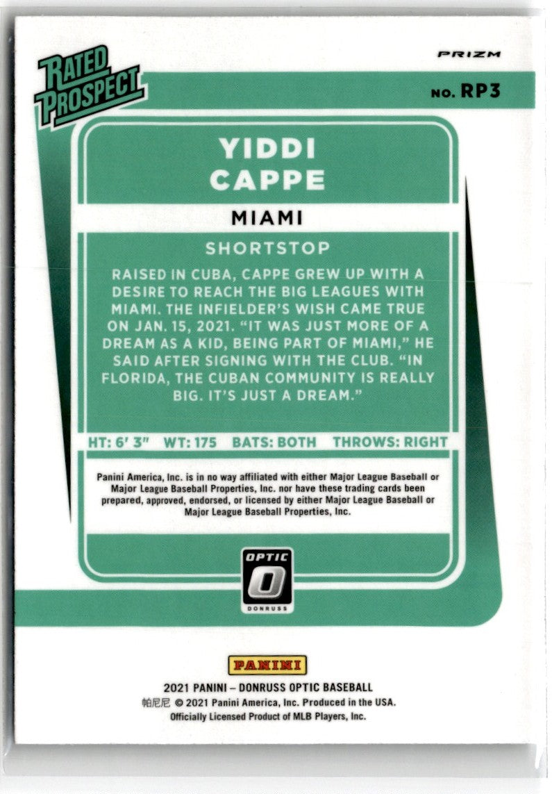2021 Donruss Optic Rated Prospect Yiddi Cappe