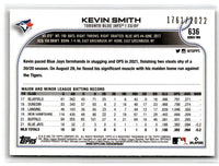 2022 Topps Gold Kevin Smith #636 1761/2022