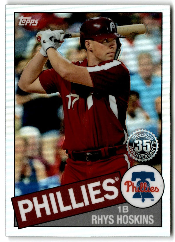 2020 Topps Chrome 1985 Baseball Rhys Hoskins #85TC-20