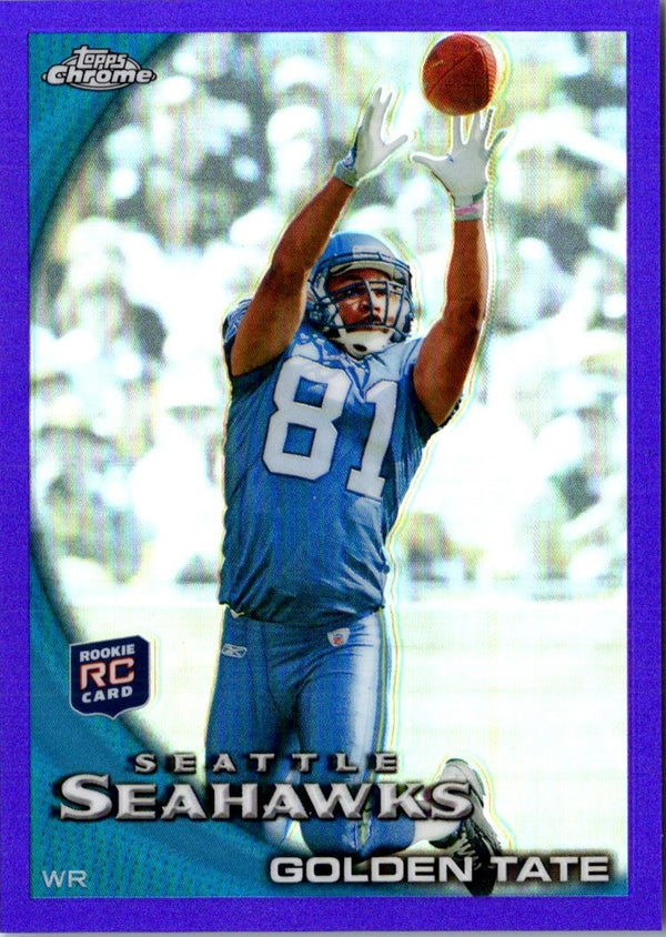 2010 Topps Chrome Purple Refractors Golden Tate #C11 467/555