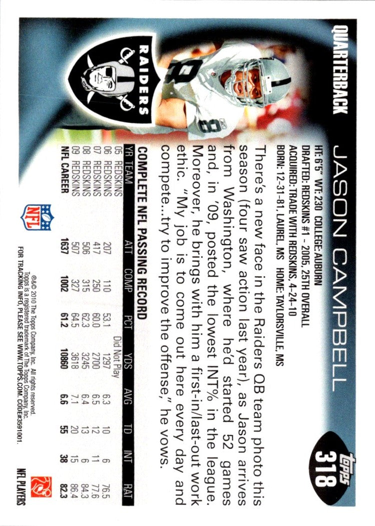 2010 Topps Jason Campbell