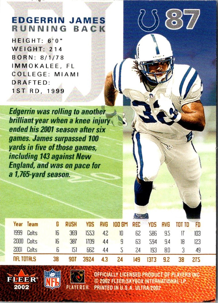 2002 Ultra Edgerrin James