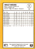 1990 Donruss Best of the AL Walt Weiss #95