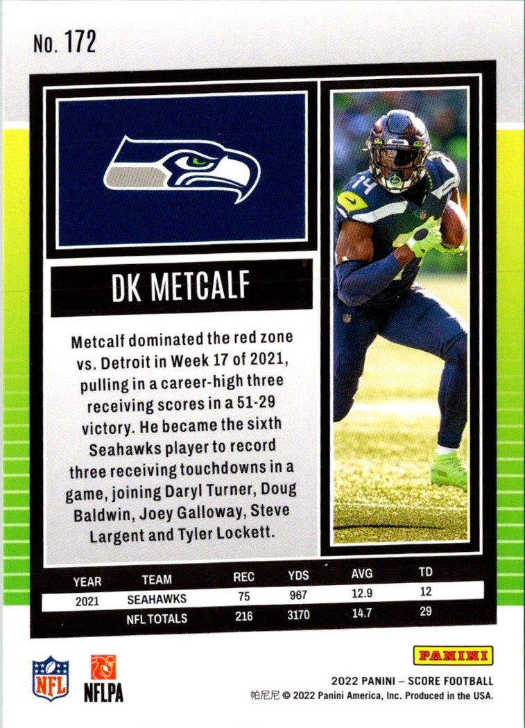 2022 Score Orange DK Metcalf