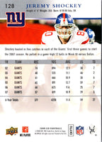 2008 Upper Deck Jeremy Shockey #128