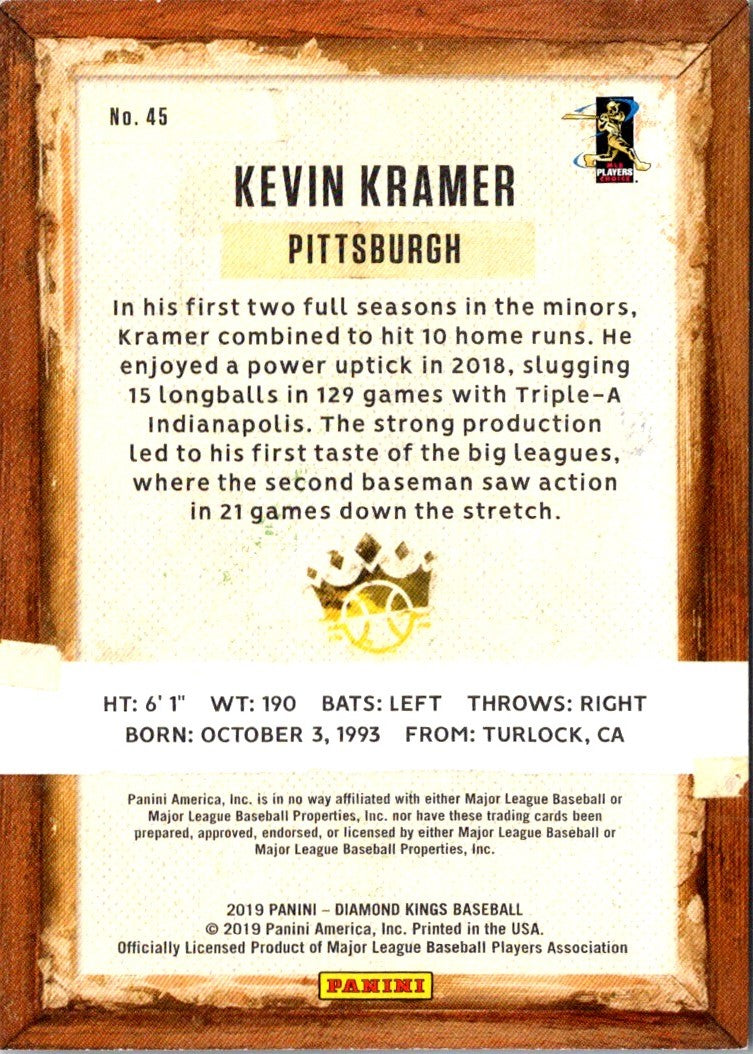 2019 Panini Diamond Kings Artist Proof Kevin Kramer