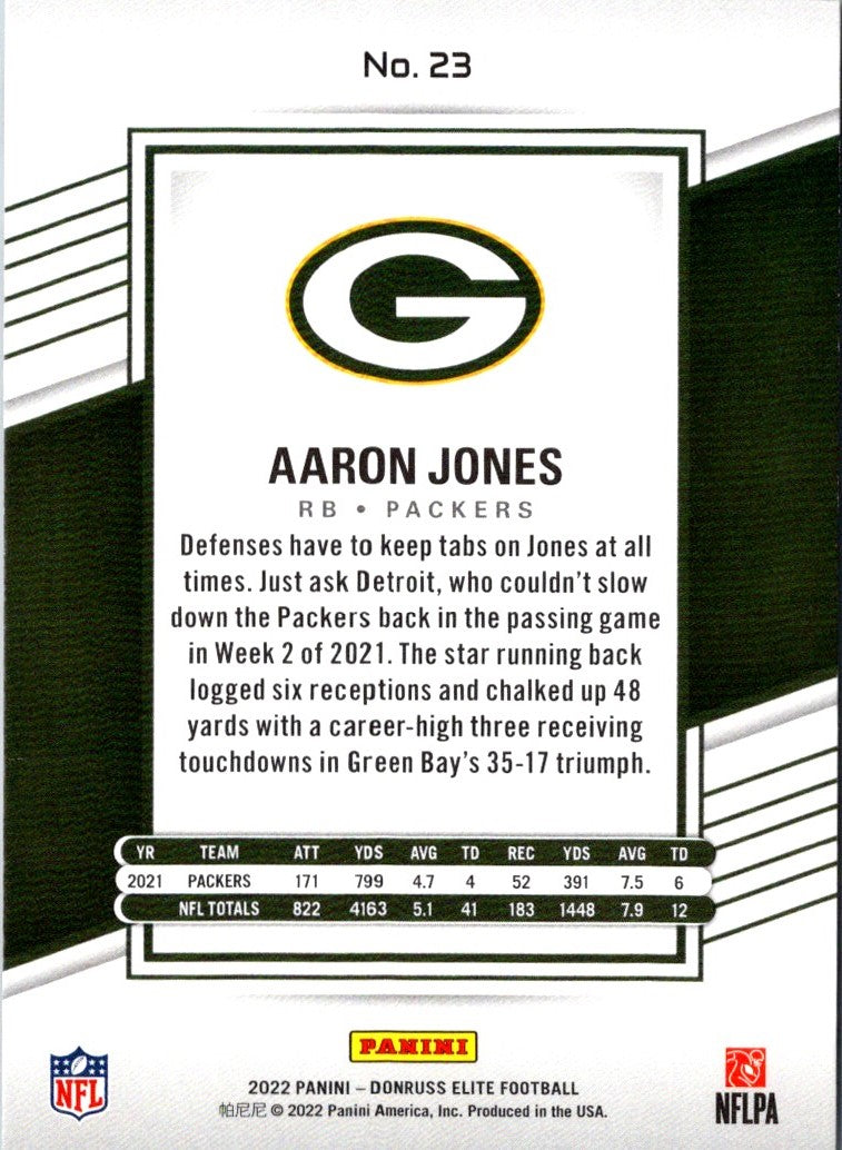 2022 Donruss Elite Aaron Jones