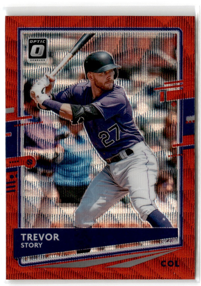 2020 Donruss Optic Red Wave Trevor Story