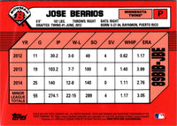 2014 Bowman Draft Picks & Prospects 1989 is Back Silver Diamond Refractor Jose Berrios #89BIB-JBE