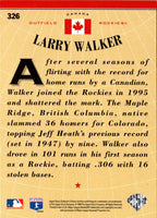 1996 Collector's Choice Silver Signature Larry Walker #326
