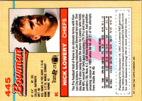 1992 Bowman Nick Lowery #445