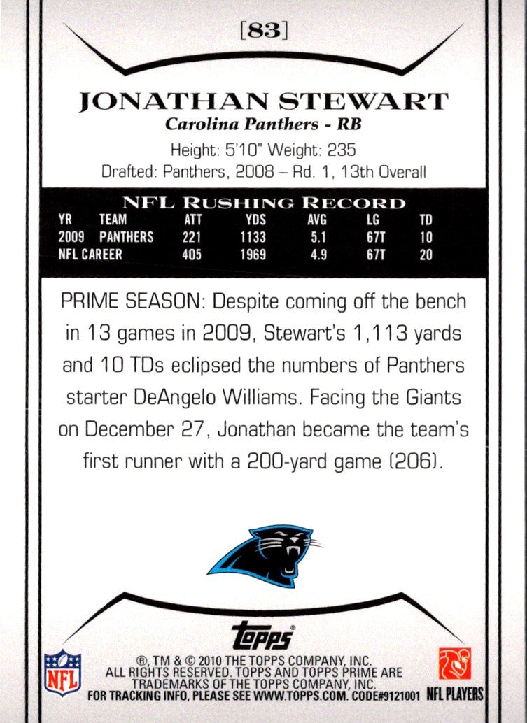 2010 Topps Prime Jonathan Stewart
