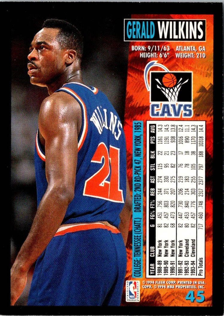 1994 Fleer Gerald Wilkins
