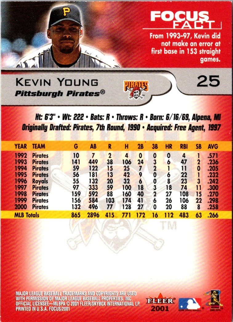 2001 Fleer Focus Kevin Young