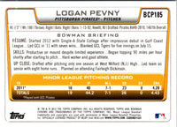 2012 Bowman Chrome Prospects Logan Pevny #BCP185