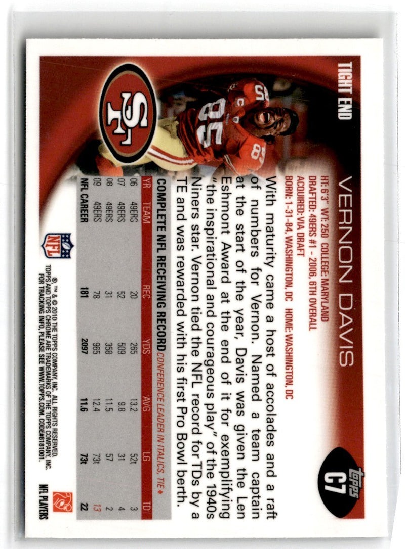 2010 Topps Chrome Vernon Davis