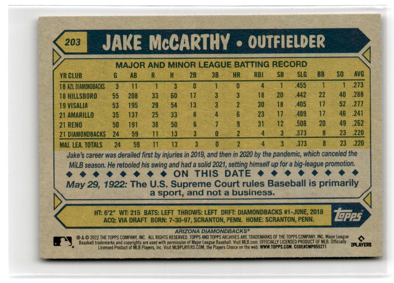 2022 Panini Mosaic Jake McCarthy