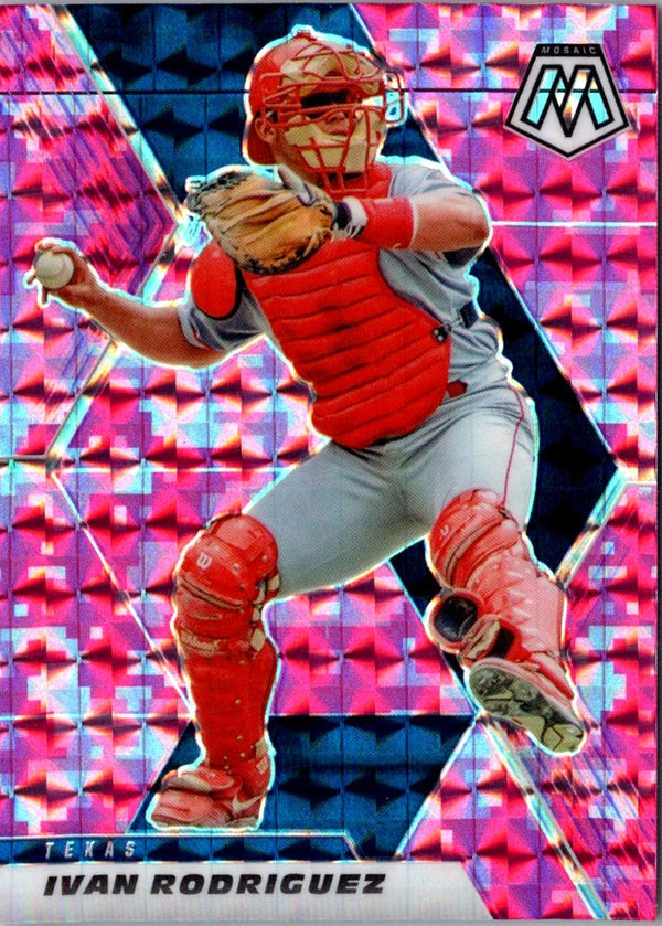 2021 Panini Mosaic Pink Camo Ivan Rodriguez #31