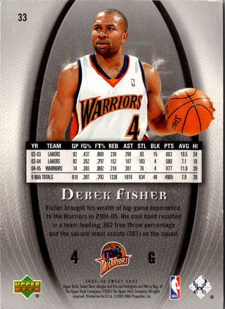 2005 Upper Deck Sweet Shot Derek Fisher