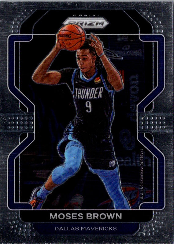 2021 Panini Prizm Blue Moses Brown #173