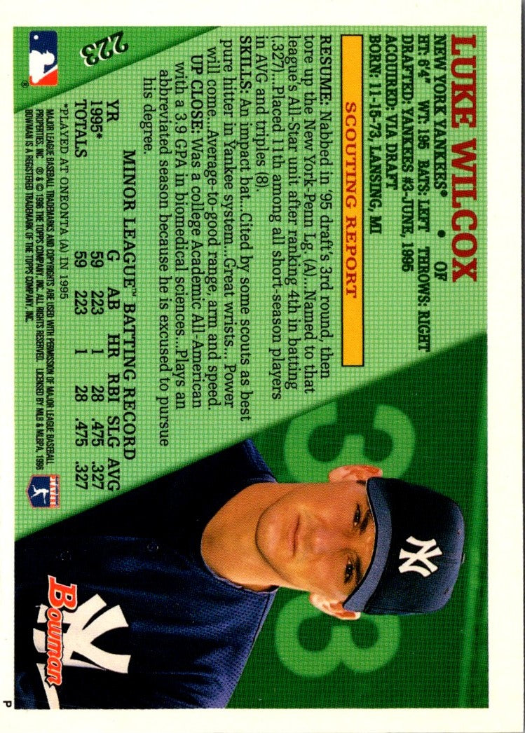 1996 Bowman Luke Wilcox