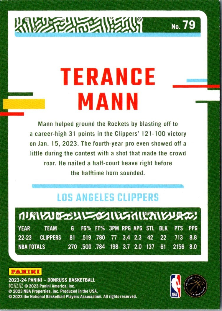 2023 Donruss Red Terance Mann