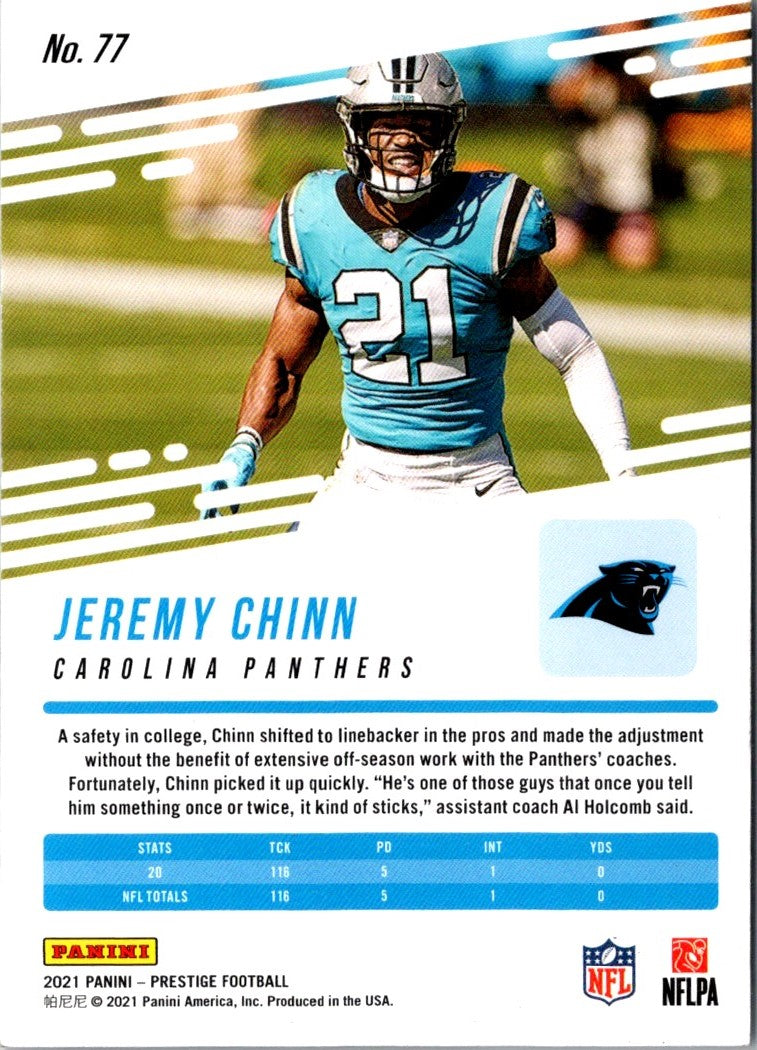 2021 Panini Prestige Jeremy Chinn