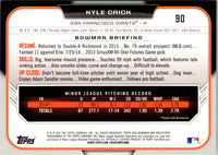 2015 Bowman Draft Picks & Prospects Kyle Crick #90