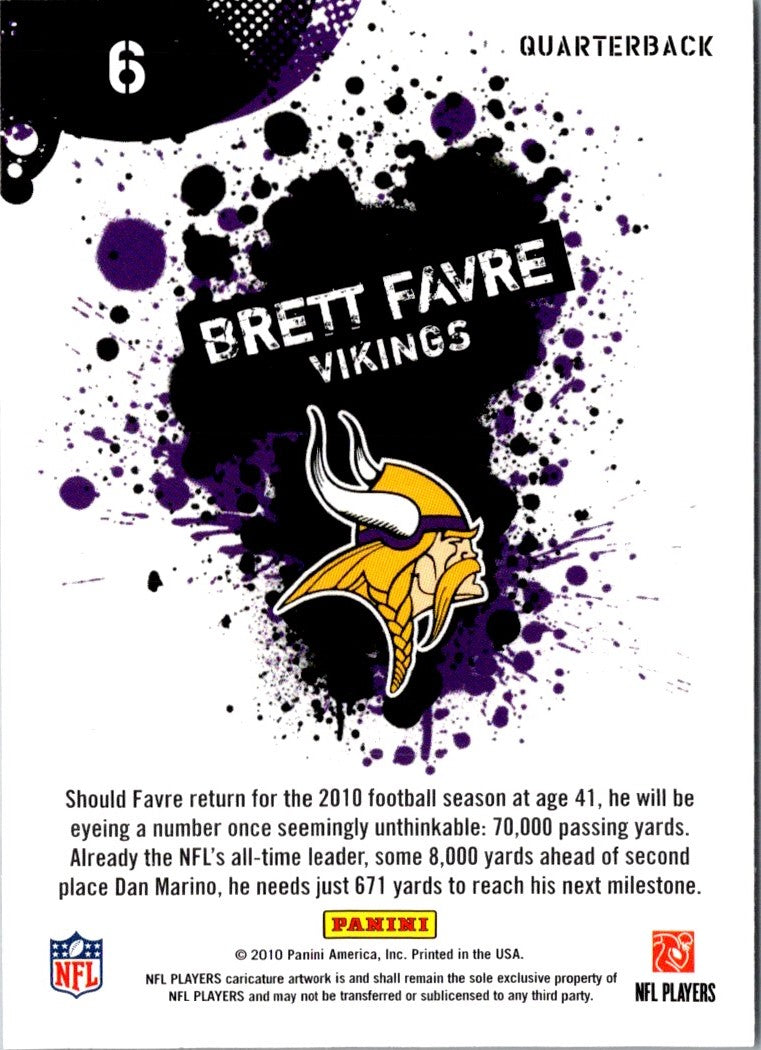 2010 Score NFL Players Brett Favre