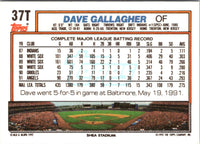 1992 Topps Traded Dave Gallagher #37T