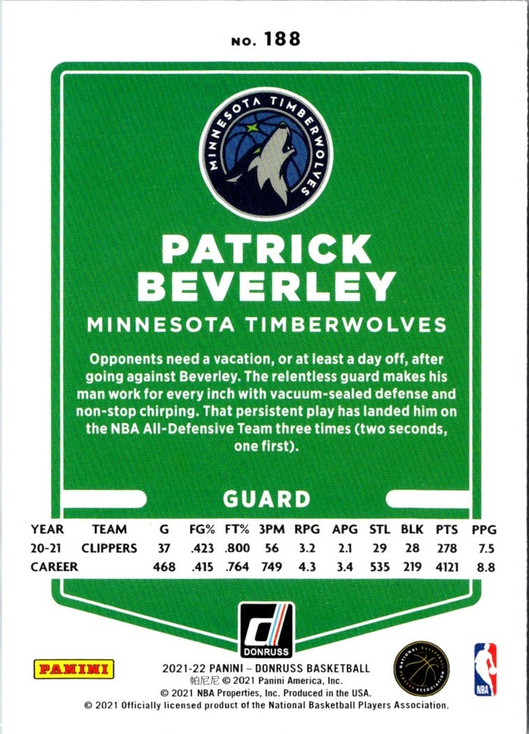 2021 Donruss Patrick Beverley