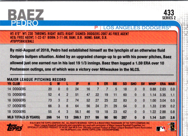 2019 Topps Pedro Baez