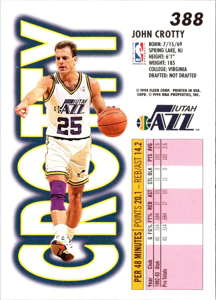 1993 Fleer John Crotty