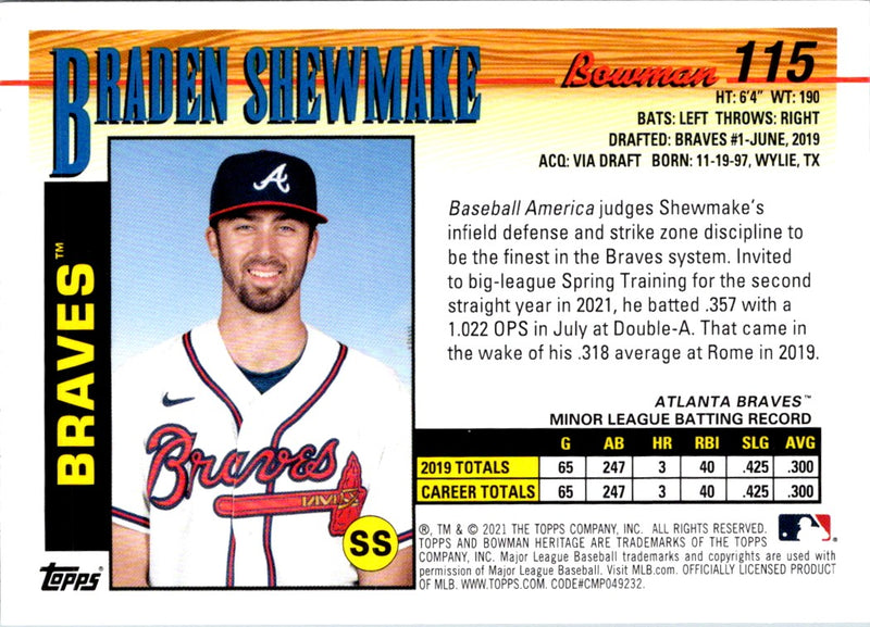 2021 Bowman Heritage Braden Shewmake