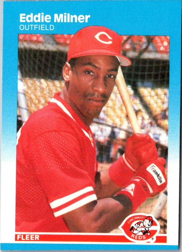 1987 Fleer Glossy Eddie Milner #205