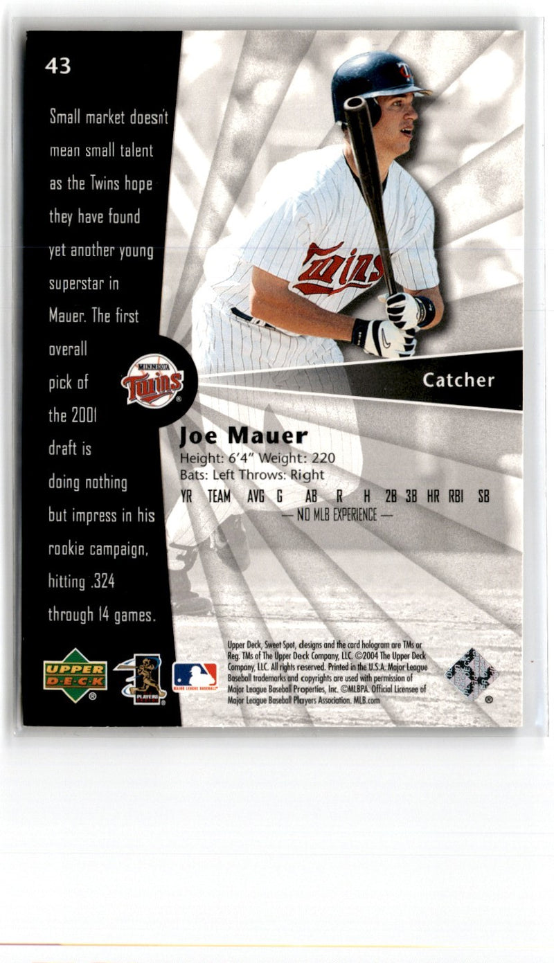 2004 Upper Deck Sweet Spot Joe Mauer