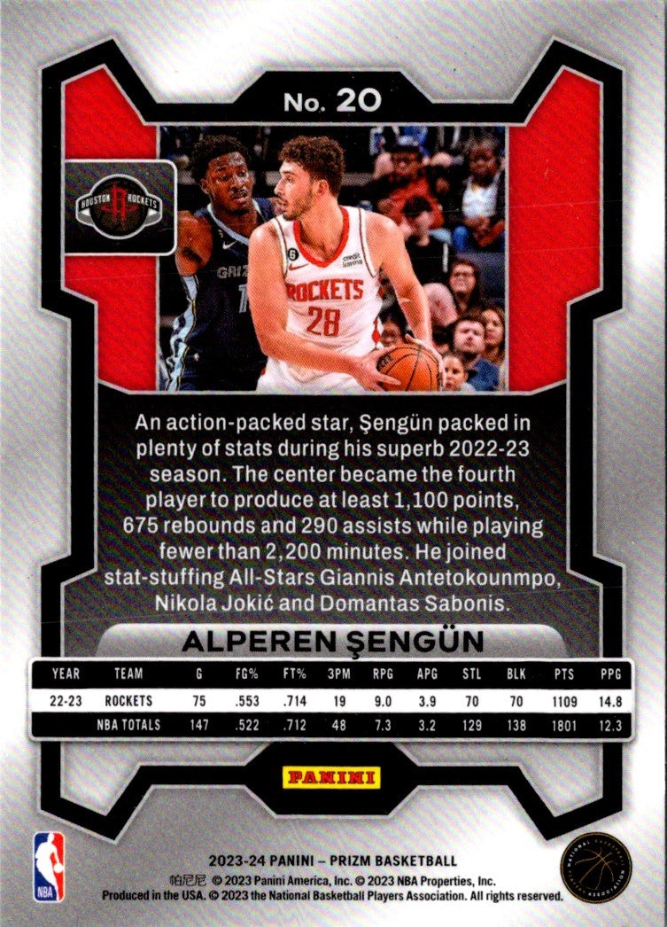 2023 Panini Prizm Alperen Sengun