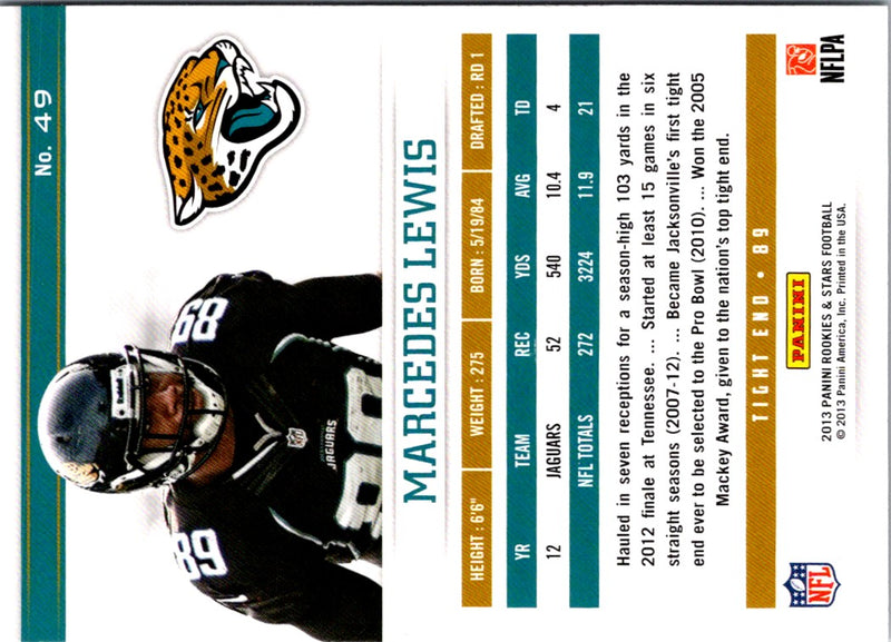 2012 Panini Prestige Marcedes Lewis