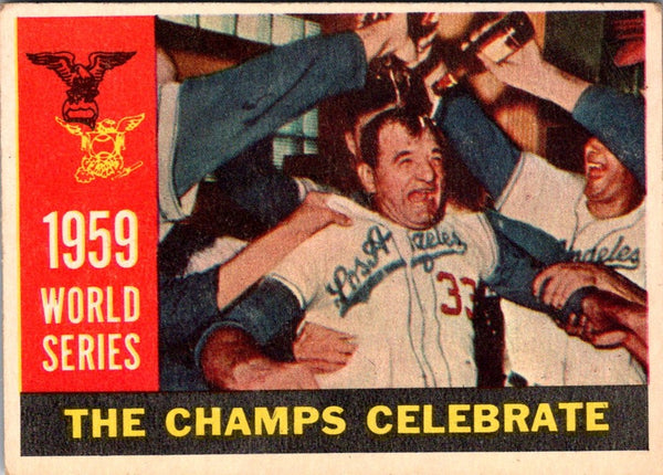 1960 Topps 1959 World Series The Champs Celebrate #391B VG-EX