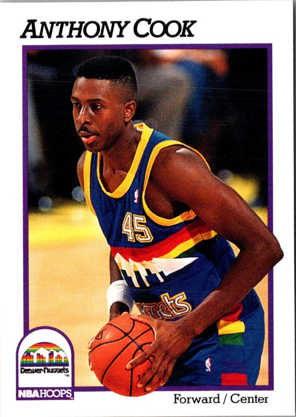 1991 Hoops Anthony Cook #355 Rookie