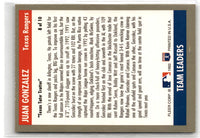 1993 Fleer Team Leaders AL Juan Gonzalez #8