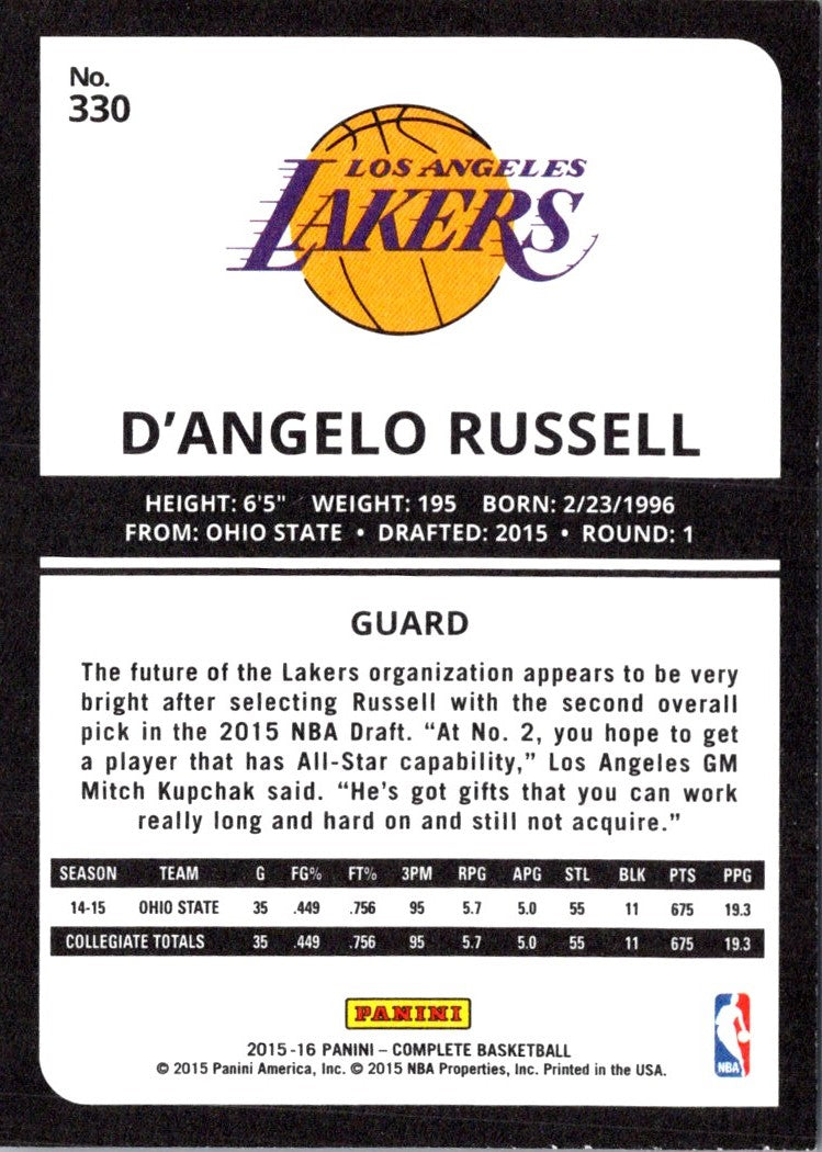 2015 Panini Complete D'Angelo Russell