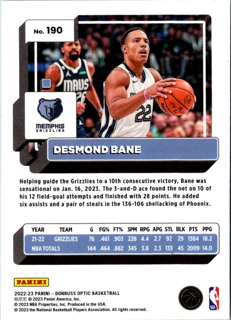 2022 Donruss Optic Desmond Bane