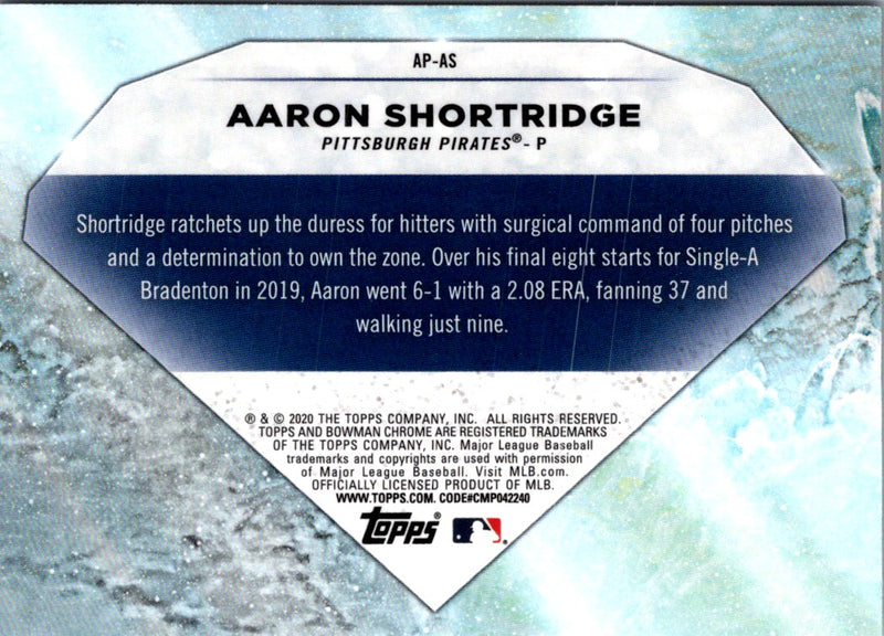 2020 Bowman Draft Applied Pressure Aaron Shortridge