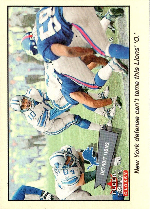 2001 Fleer Tradition Glossy Detroit Lions #349