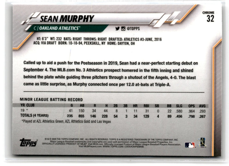 2020 Topps Chrome Sean Murphy