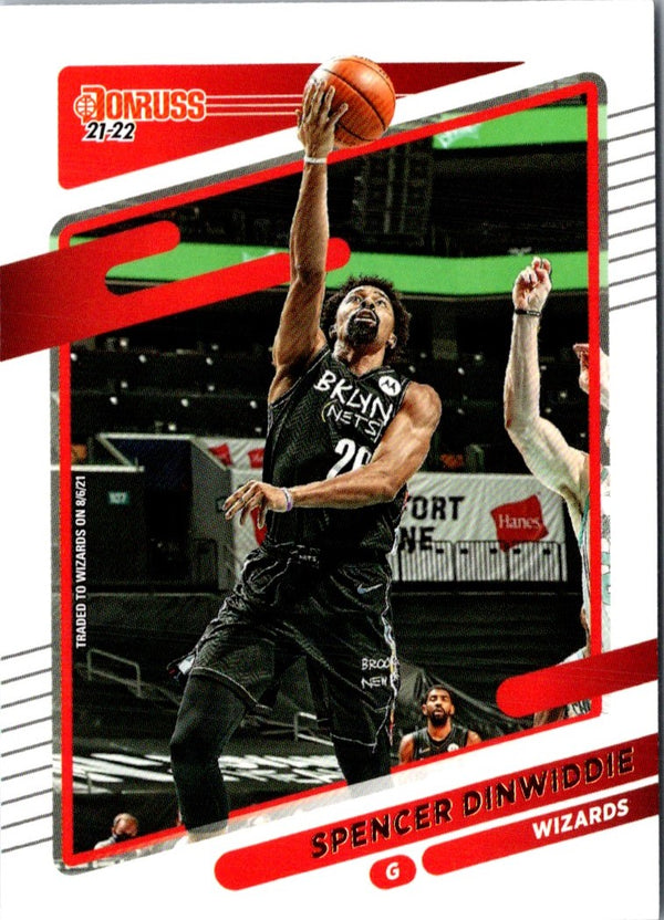 2021 Donruss Holo Red and Gold Laser Spencer Dinwiddie #89