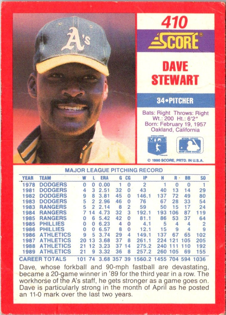 1990 Score Dave Stewart