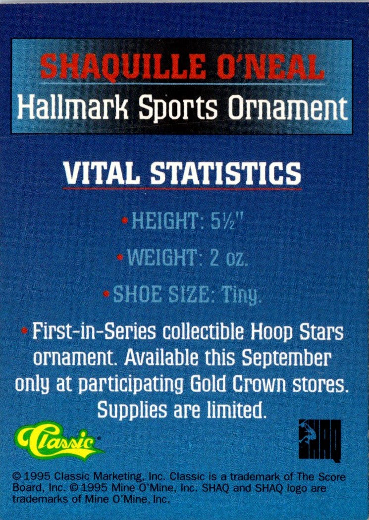 1995 Hallmark Shaquille O'Neal