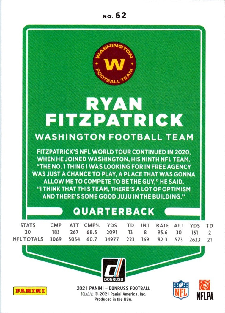 2021 Donruss Ryan Fitzpatrick